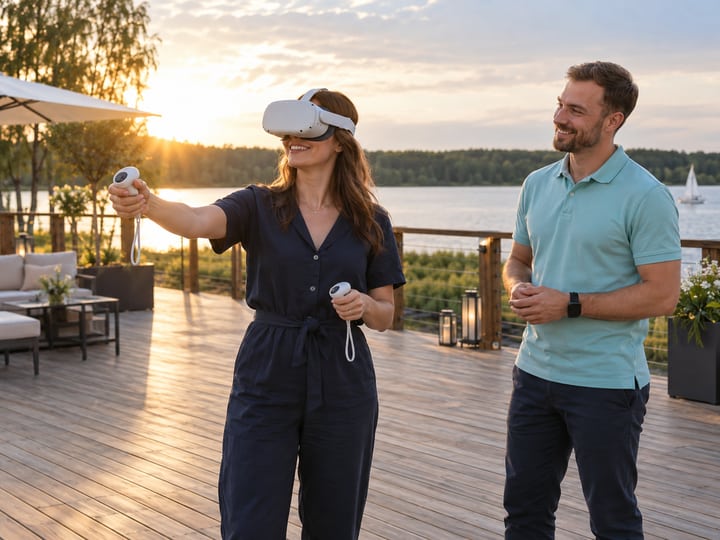 VR-очки — вариант для корпоратива у воды